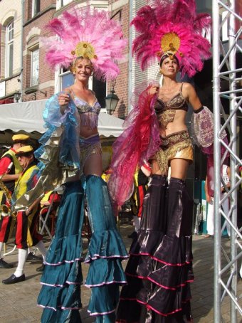 Steltloopacts steltentheater boekt  u bij www.kwekel-evenementen.nl