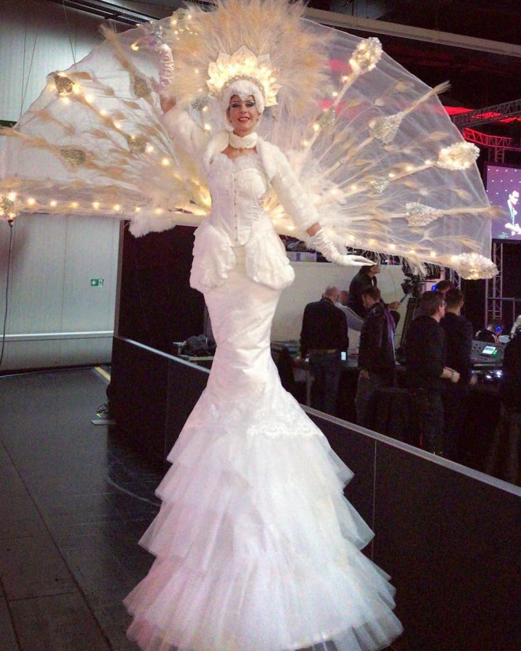 Witte Pauwen boekt u bij www.kerst-entertainment.nl